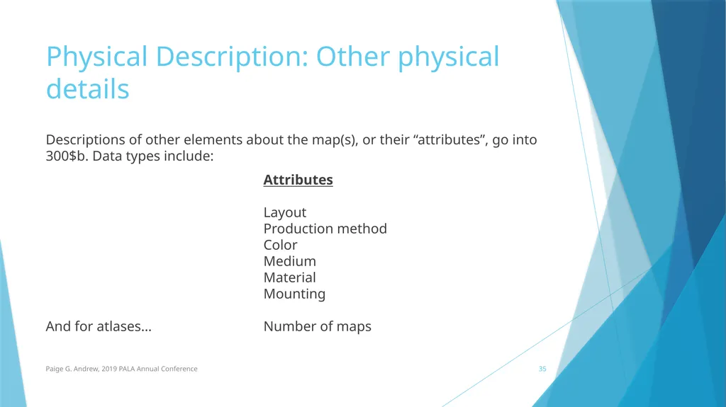 DESCRIBING MAPS: BASIC CATALOGING TECHNIQUES AND - slide 35 of 50