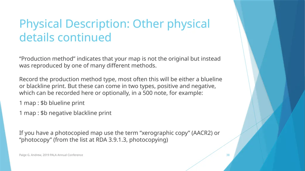 DESCRIBING MAPS: BASIC CATALOGING TECHNIQUES AND - slide 38 of 50