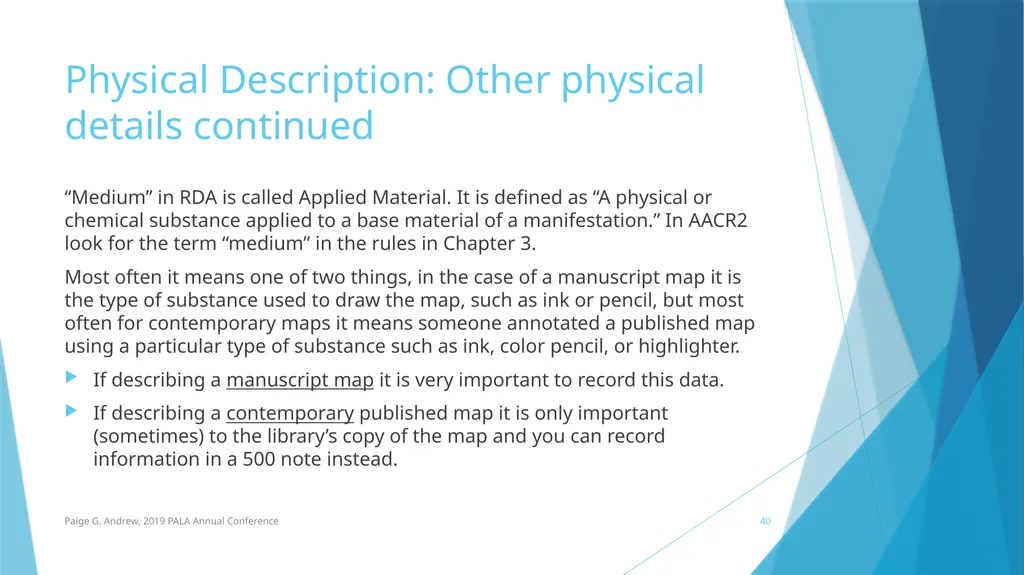 DESCRIBING MAPS: BASIC CATALOGING TECHNIQUES AND - slide 40 of 50