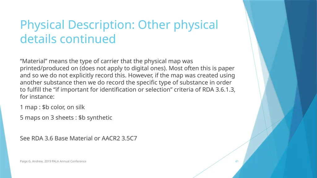 DESCRIBING MAPS: BASIC CATALOGING TECHNIQUES AND - slide 41 of 50
