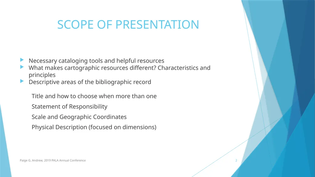 DESCRIBING MAPS: BASIC CATALOGING TECHNIQUES AND - slide 2 of 50