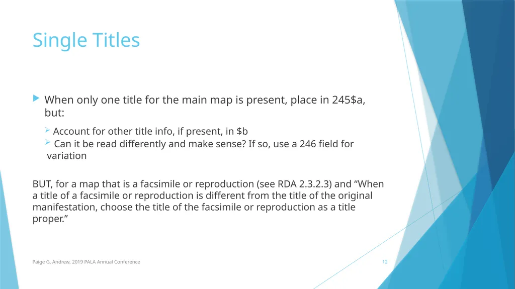 DESCRIBING MAPS: BASIC CATALOGING TECHNIQUES AND - slide 12 of 50