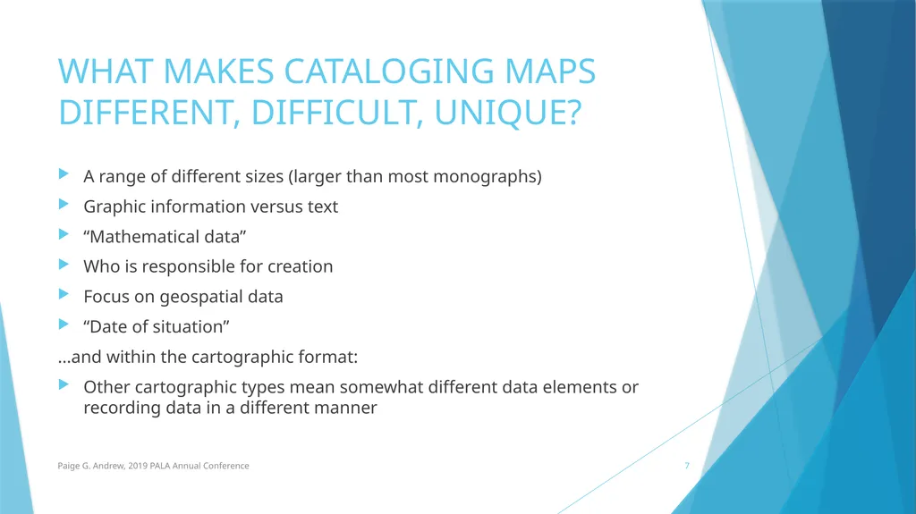 DESCRIBING MAPS: BASIC CATALOGING TECHNIQUES AND - slide 7 of 50