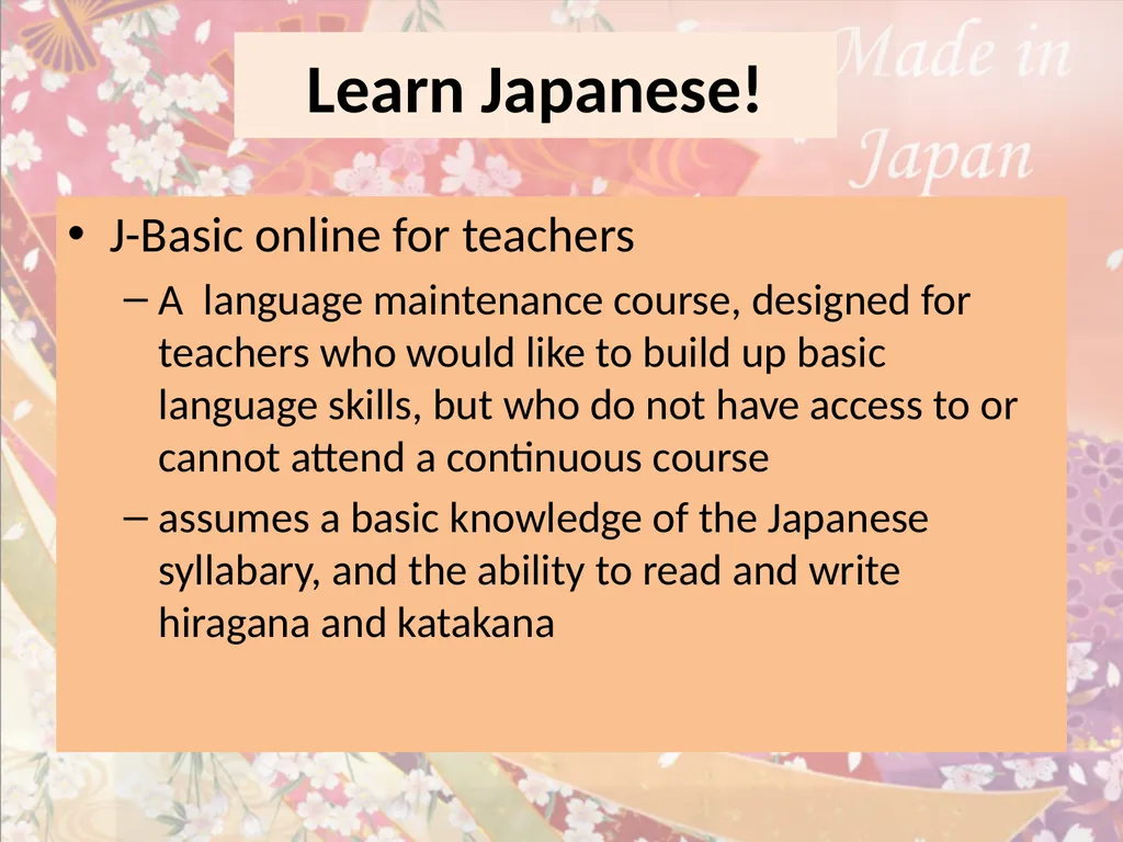 Teaching Japanese from Scratch Primary and - slide 8 of 10