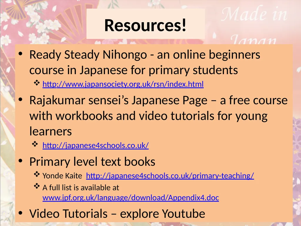 Teaching Japanese from Scratch Primary and - slide 10 of 10
