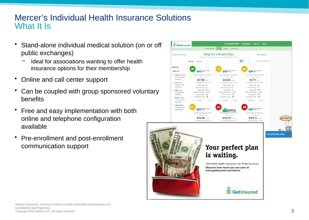 MERCER’S INDIVIDUAL HEALTH INSURANCE SOLUTIONS 1 - slide 3 of 10