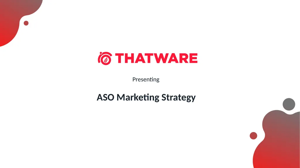 Presenting ASO Marketing Strategy About Us At - slide 1 of 16