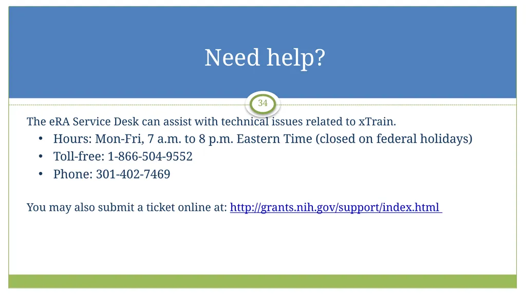 xTrain Overview electronic Research Administration - slide 34 of 35
