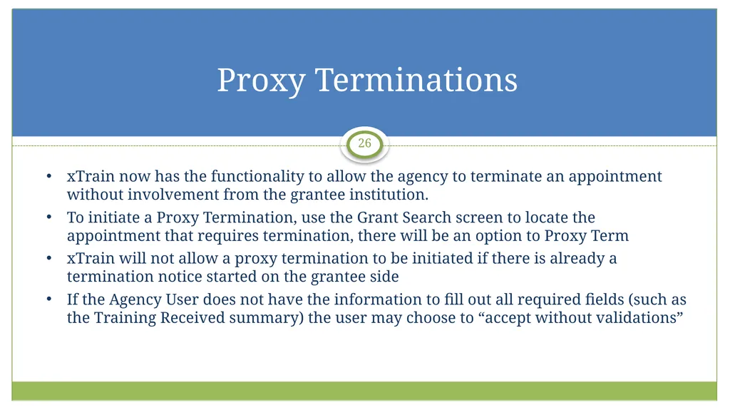 xTrain Overview electronic Research Administration - slide 26 of 35