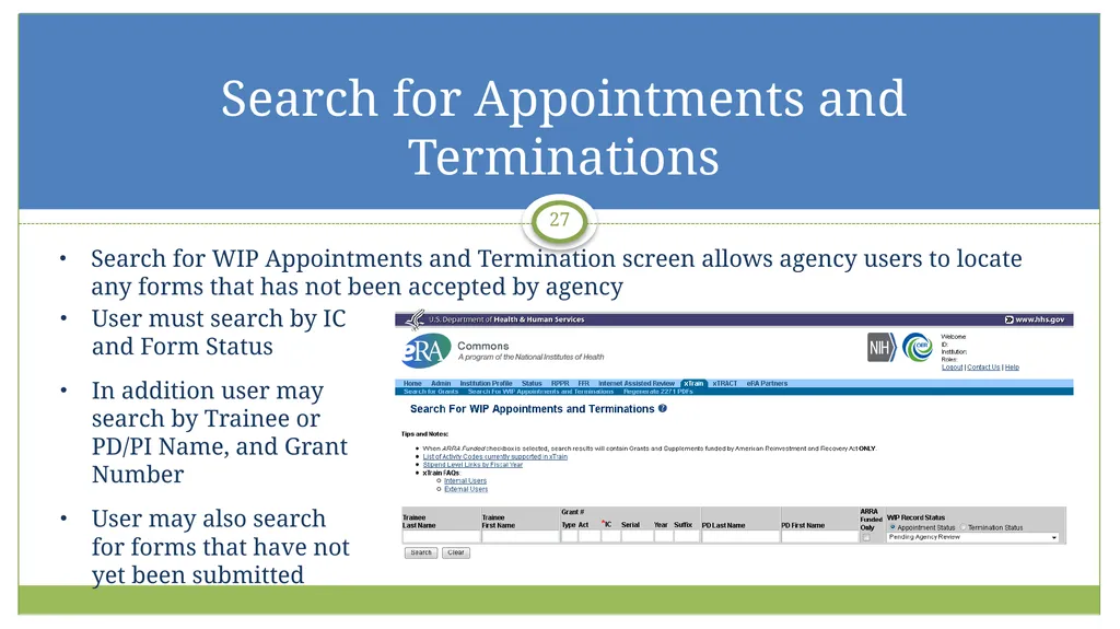 xTrain Overview electronic Research Administration - slide 27 of 35
