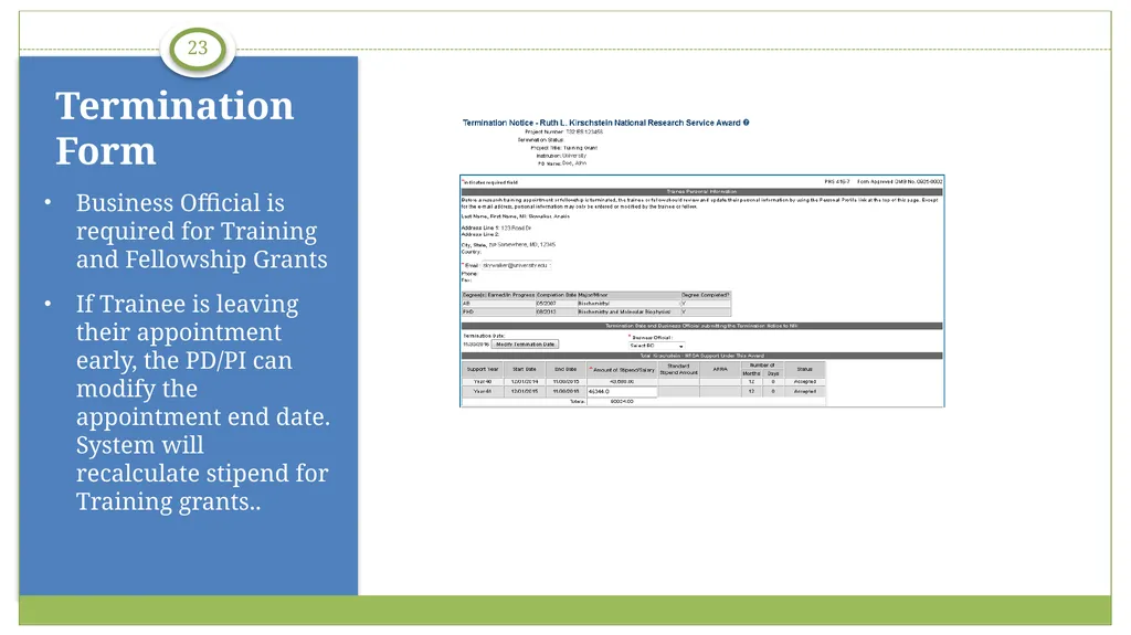 xTrain Overview electronic Research Administration - slide 23 of 35
