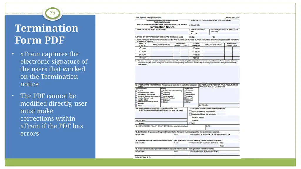 xTrain Overview electronic Research Administration - slide 25 of 35