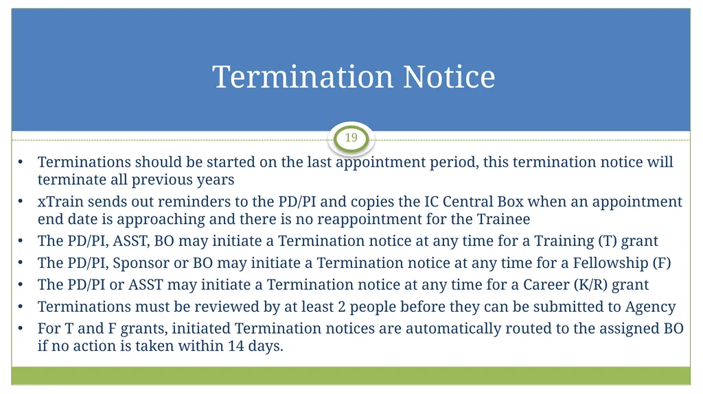 xTrain Overview electronic Research Administration - slide 19 of 35