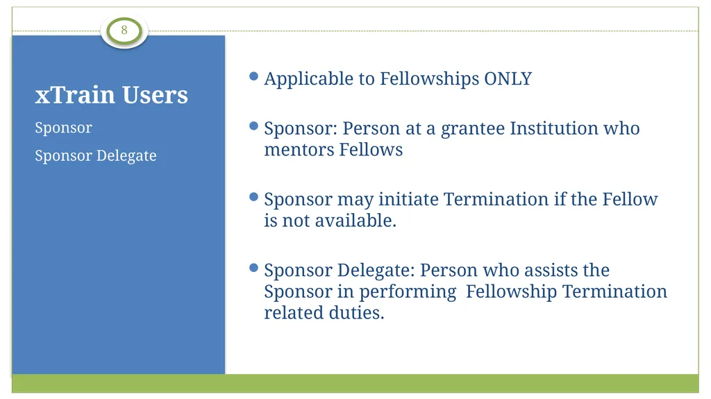 xTrain Overview electronic Research Administration - slide 8 of 35