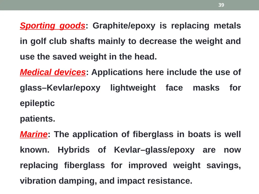 INTRODUCTION TO COMPOSITE MATERIALS 1 A composite - slide 39 of 82