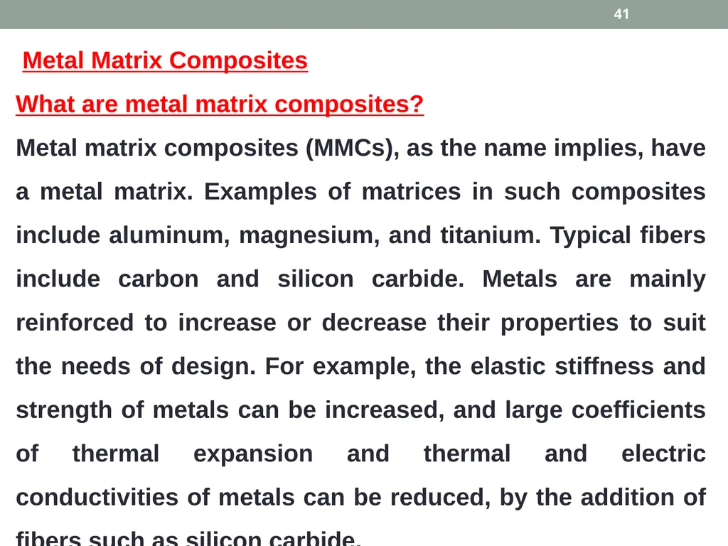 INTRODUCTION TO COMPOSITE MATERIALS 1 A composite - slide 41 of 82