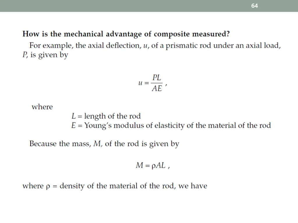 INTRODUCTION TO COMPOSITE MATERIALS 1 A composite - slide 64 of 82