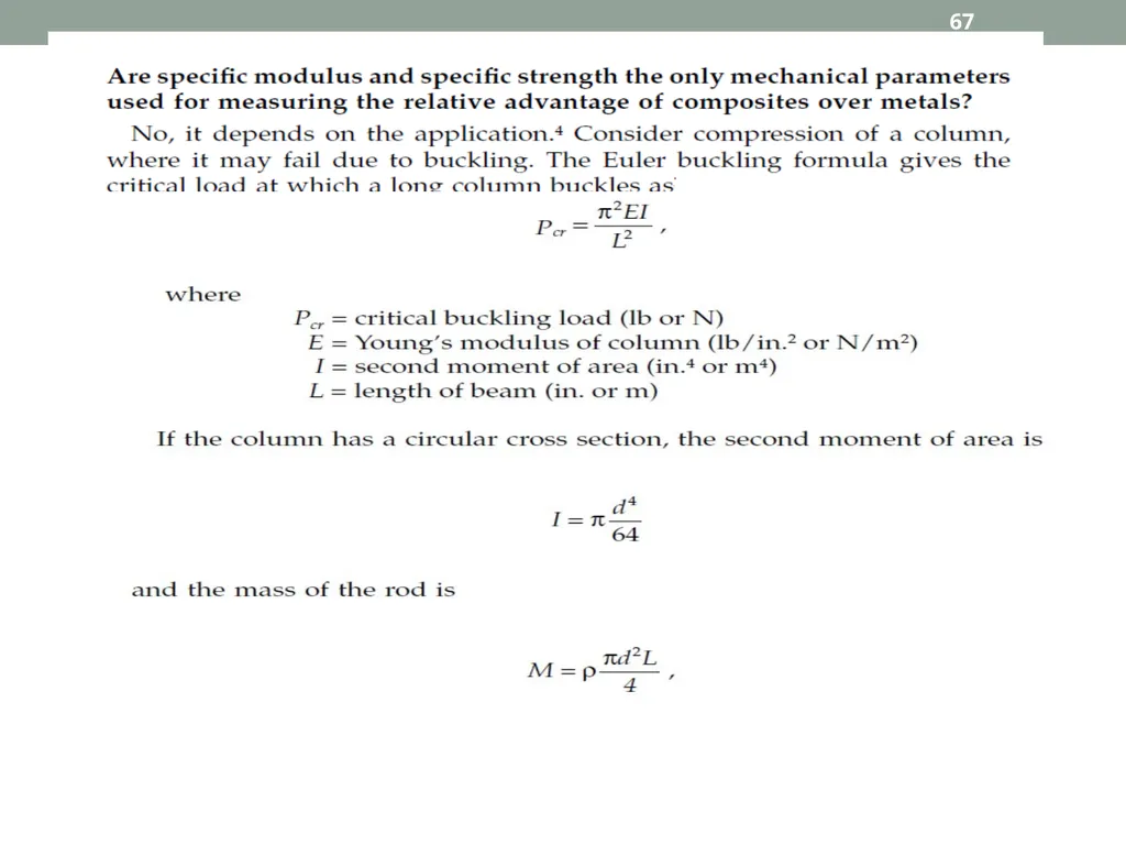 INTRODUCTION TO COMPOSITE MATERIALS 1 A composite - slide 67 of 82