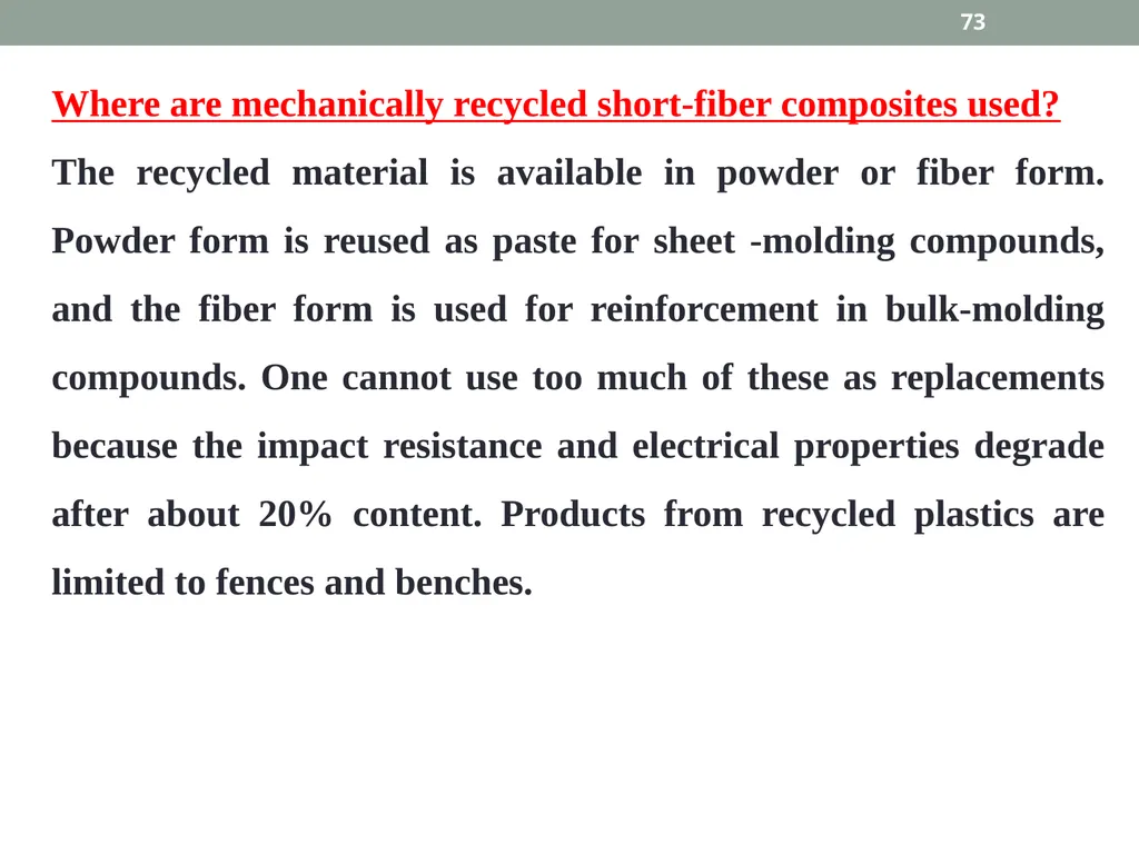 INTRODUCTION TO COMPOSITE MATERIALS 1 A composite - slide 73 of 82