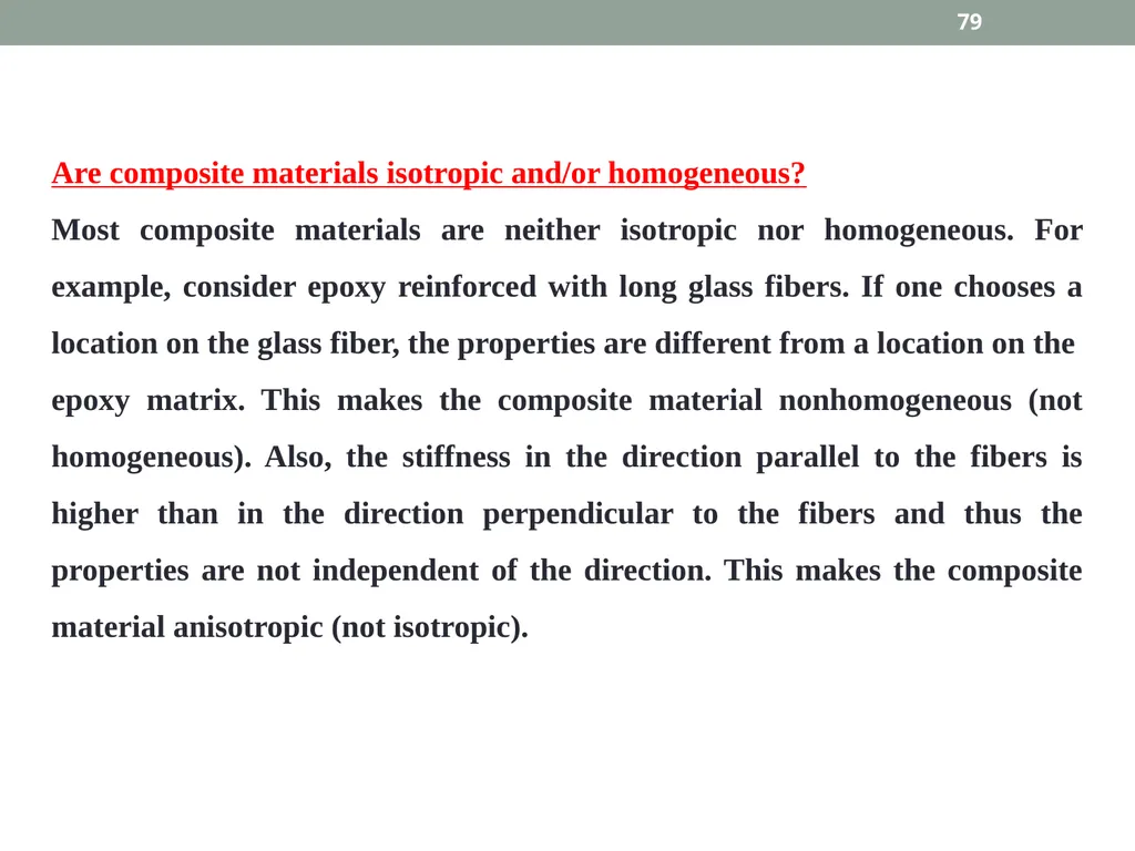 INTRODUCTION TO COMPOSITE MATERIALS 1 A composite - slide 79 of 82