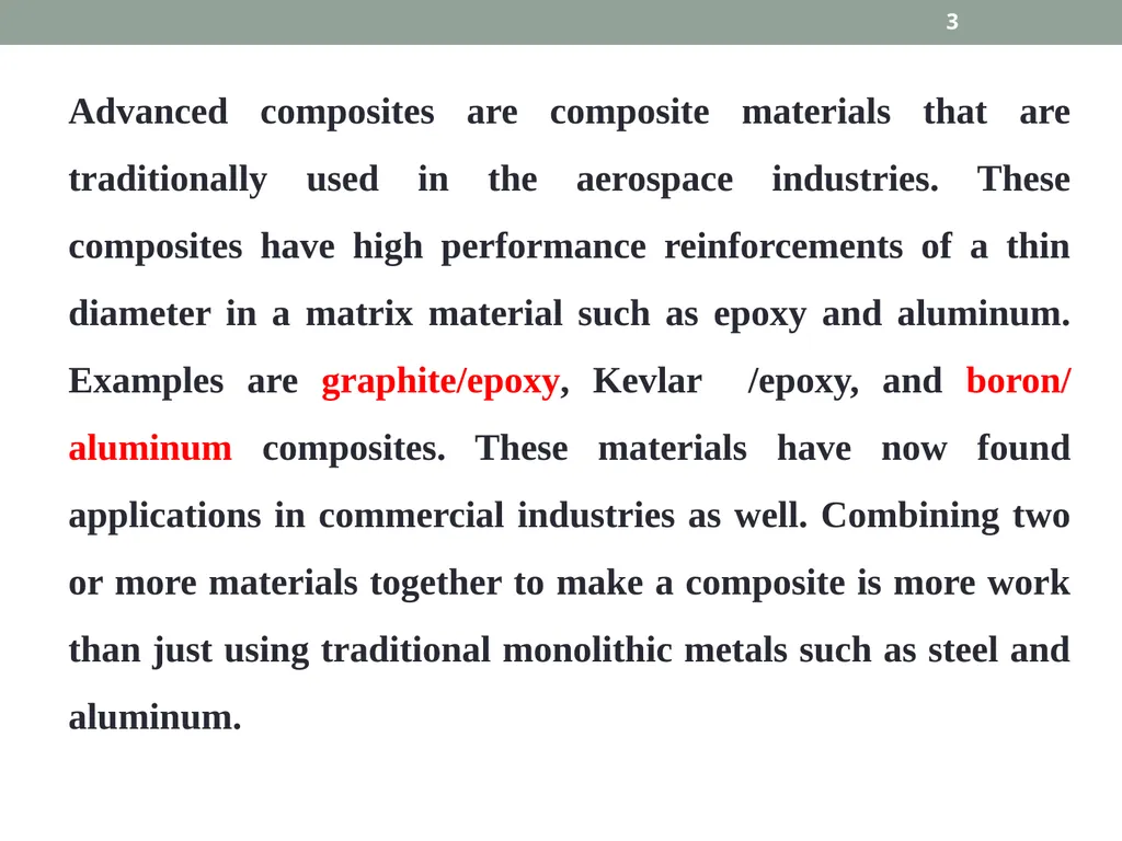 INTRODUCTION TO COMPOSITE MATERIALS 1 A composite - slide 3 of 82