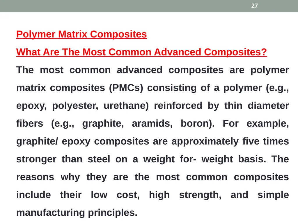 INTRODUCTION TO COMPOSITE MATERIALS 1 A composite - slide 27 of 82