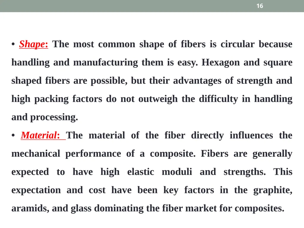 INTRODUCTION TO COMPOSITE MATERIALS 1 A composite - slide 16 of 82