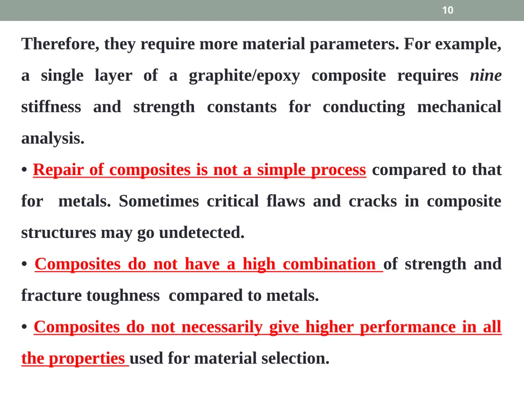 INTRODUCTION TO COMPOSITE MATERIALS 1 A composite - slide 10 of 82