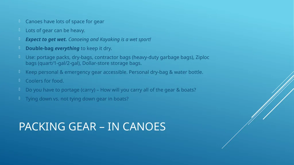Plan an Expedition: Paddling Trips (Canoeing & - slide 22 of 26