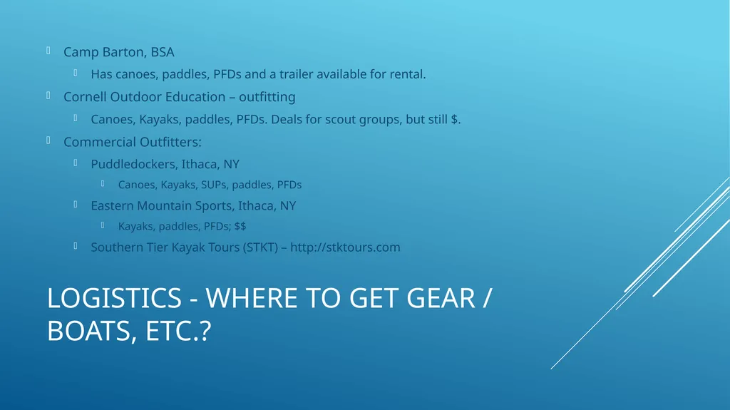Plan an Expedition: Paddling Trips (Canoeing & - slide 18 of 26