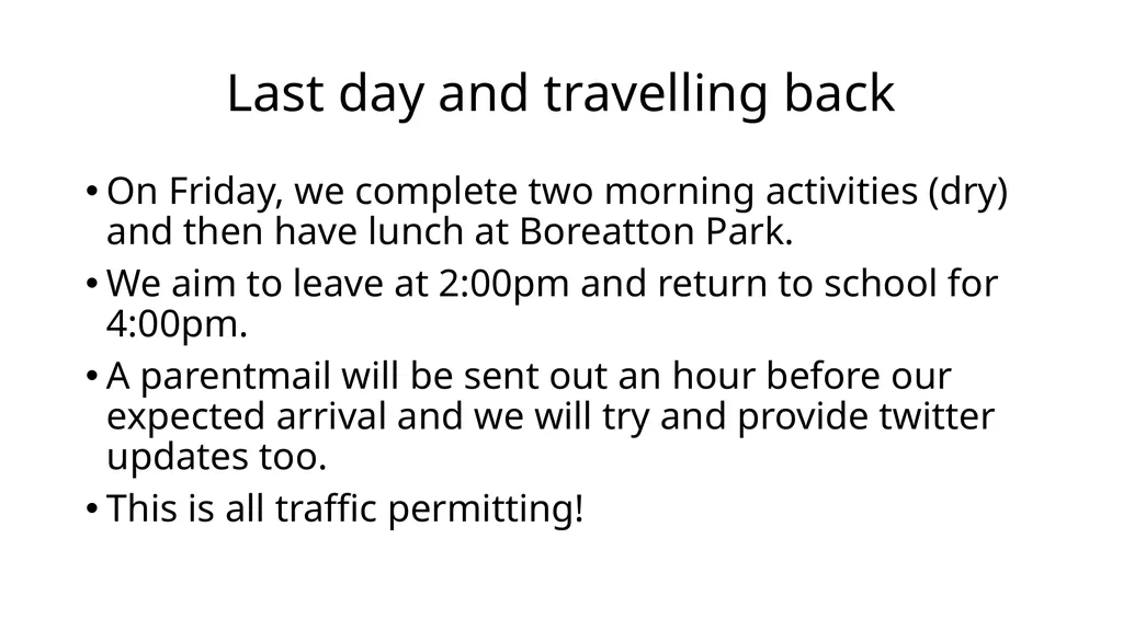 Year 6 Residential - Boreatton Park Monday 30th - slide 17 of 18