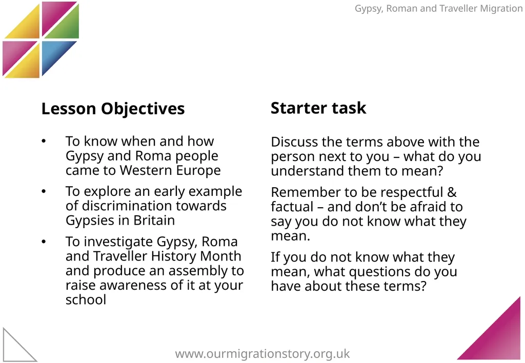 Gypsy, Roma and Traveller Migration - slide 2 of 7