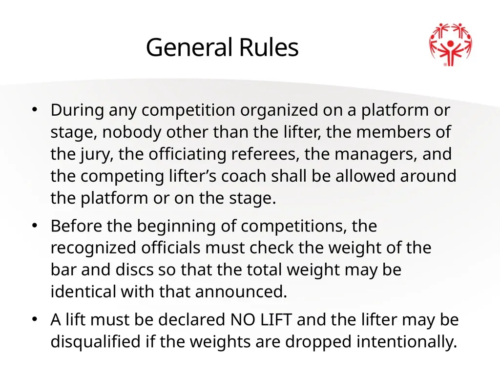 Powerlifting Official Rules Events Offered Squat - slide 16 of 45