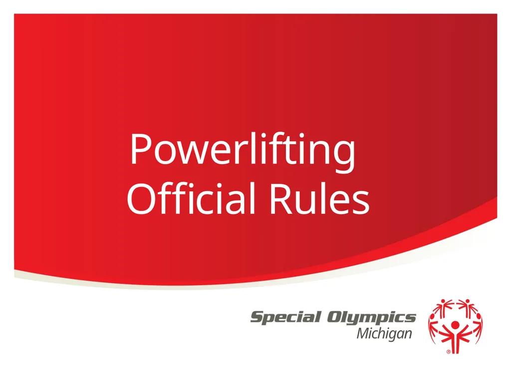 Powerlifting Official Rules Events Offered Squat - slide 1 of 45
