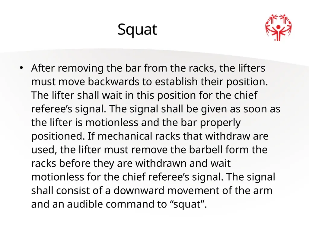 Powerlifting Official Rules Events Offered Squat - slide 29 of 45