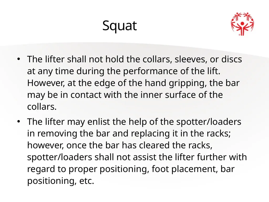 Powerlifting Official Rules Events Offered Squat - slide 33 of 45
