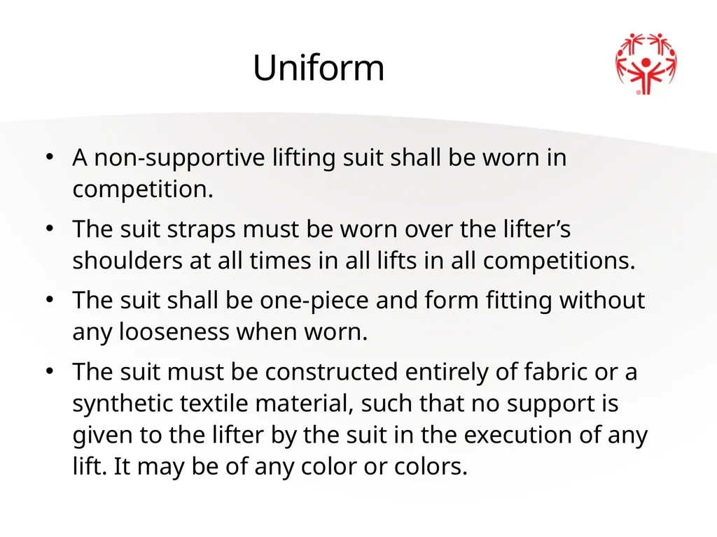 Powerlifting Official Rules Events Offered Squat - slide 3 of 45