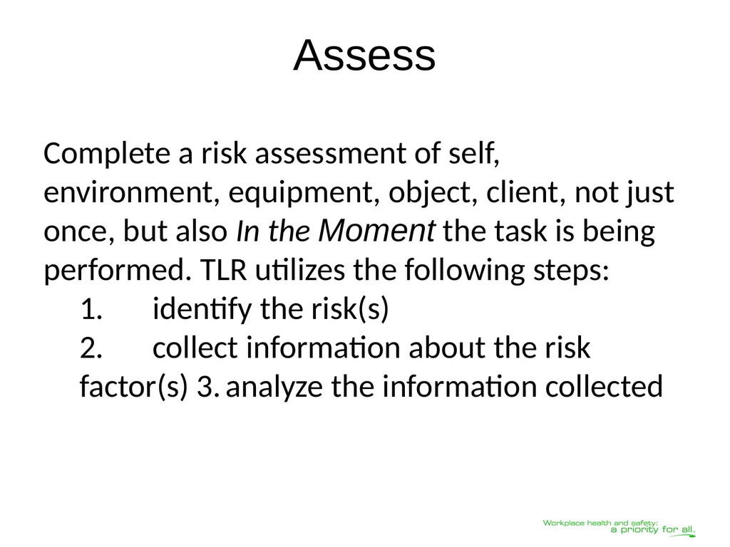 Transferring Lifting Repositioning (TLR®) Program© - slide 10 of 60