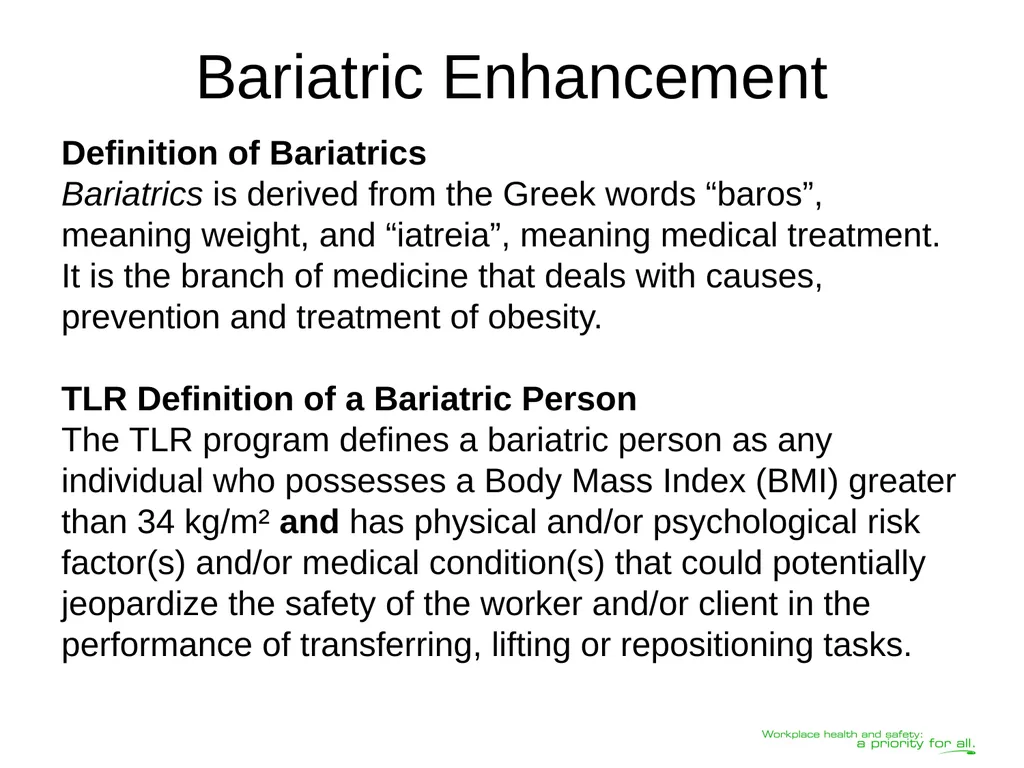 Transferring Lifting Repositioning (TLR®) Program© - slide 55 of 60