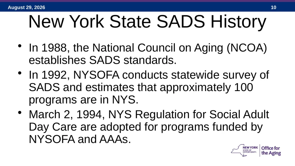 Social Adult Day Services – 2017 New York State - slide 10 of 40