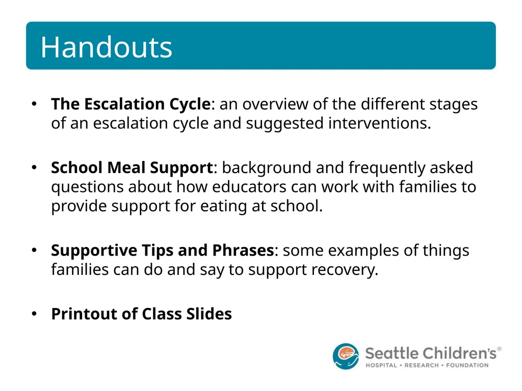 Meal Support Training for Caregivers CONTRIBUTORS: - slide 55 of 56