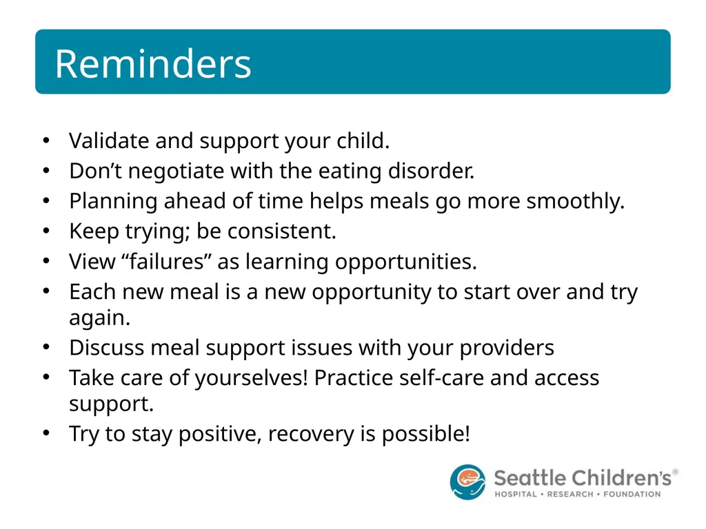 Meal Support Training for Caregivers CONTRIBUTORS: - slide 54 of 56