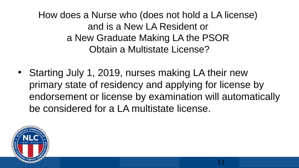Nurse Licensure Compact Licensure Solution for US - slide 11 of 29