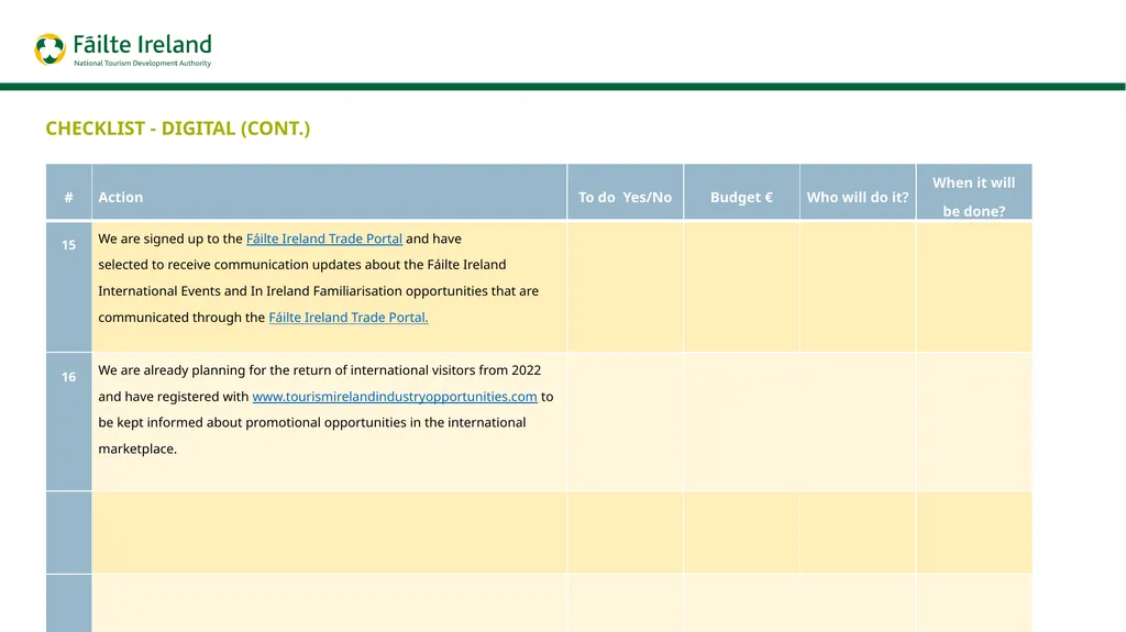 Marketing on a shoestring – Checklist SALES & - slide 9 of 9