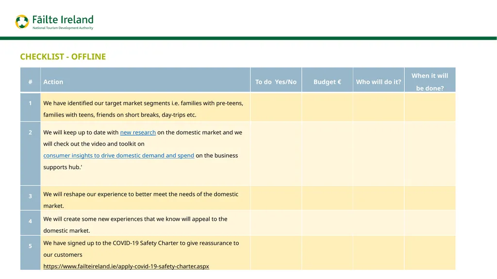 Marketing on a shoestring – Checklist SALES & - slide 3 of 9