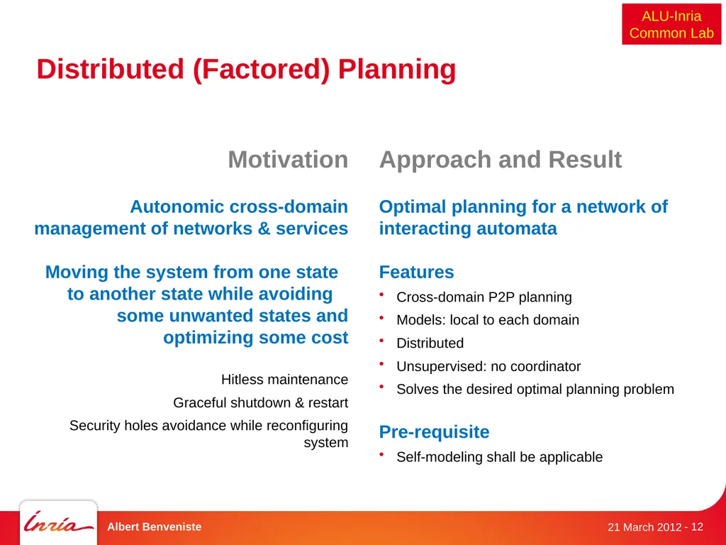 DistribCom Distributed Models and Algorithms for - slide 12 of 30