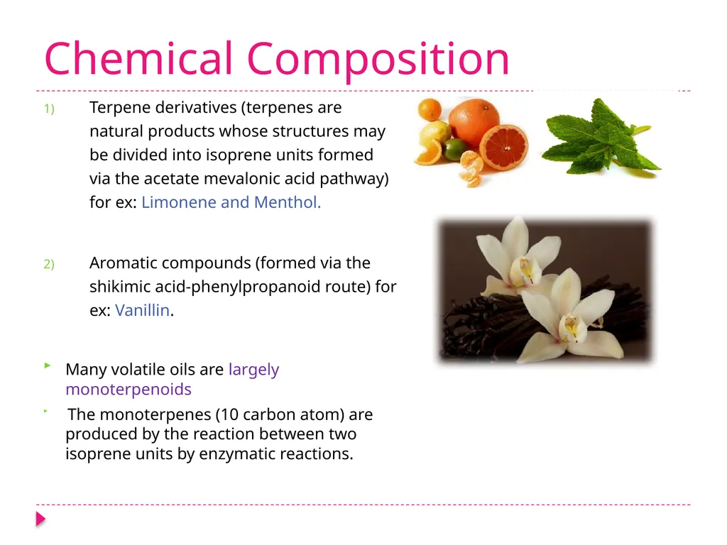 VOLATILE OILS Pharmacognosy 3rd Class, 1st - slide 7 of 12