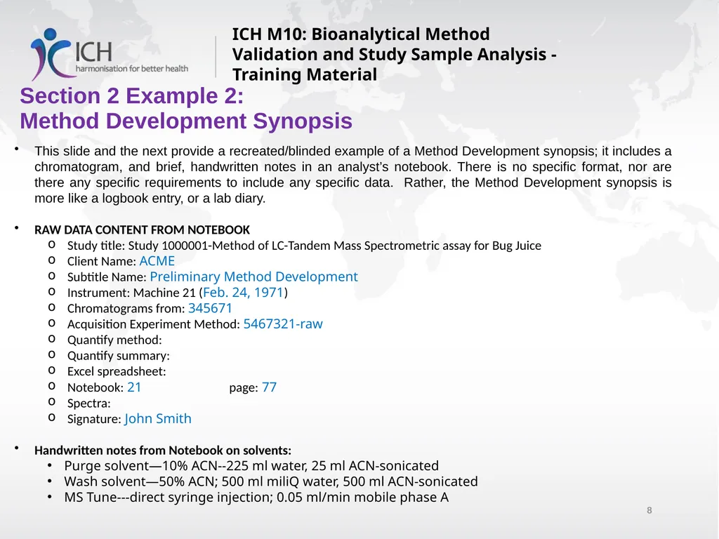 ICH M10: Bioanalytical Method Validation and Study - slide 8 of 76