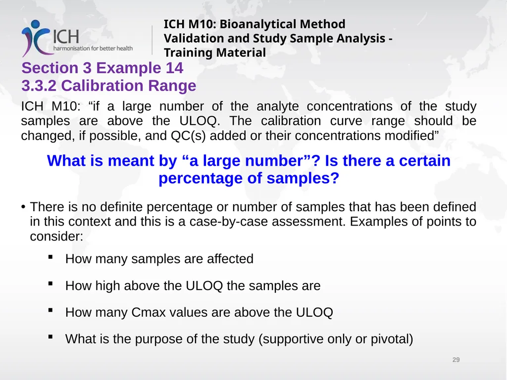 ICH M10: Bioanalytical Method Validation and Study - slide 29 of 76