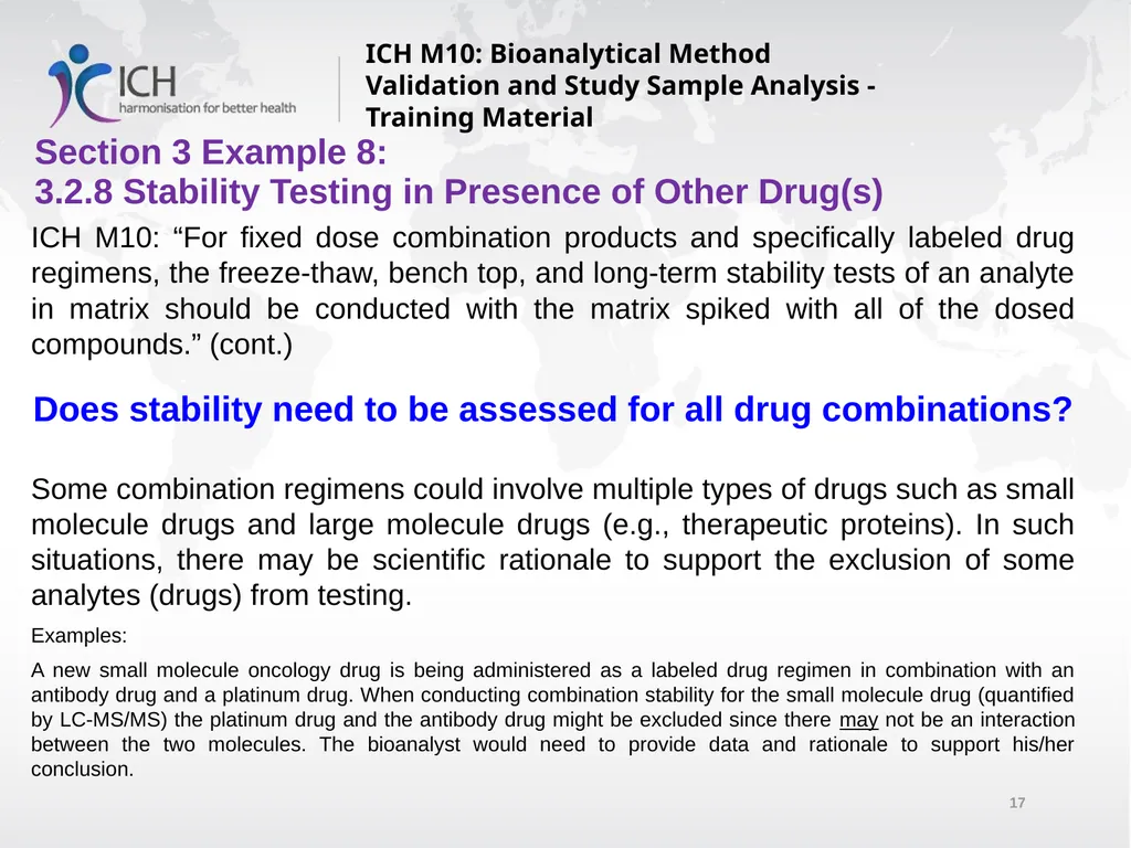 ICH M10: Bioanalytical Method Validation and Study - slide 17 of 76
